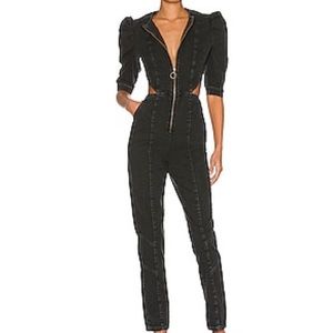 Retrofete Kiara denim black jumpsuit